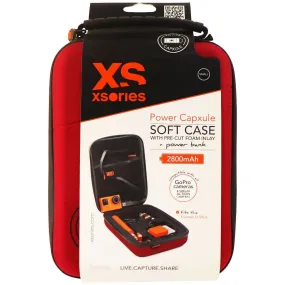 XSories Power Capxule Soft Case with Pre-Cut Foam Inlay for GoPro Cameras - Red